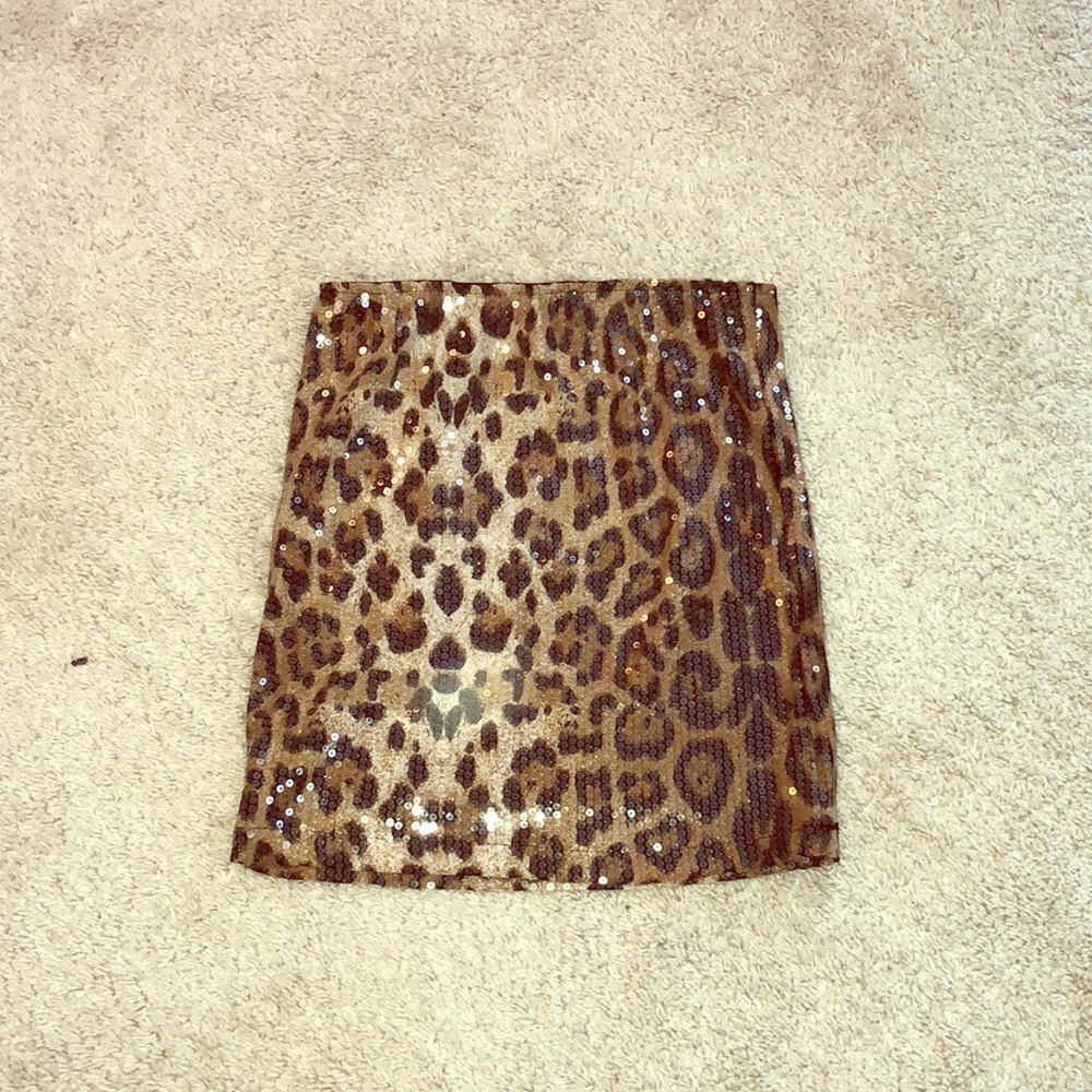 Pippa Lynn Leopard Sequin Skirt